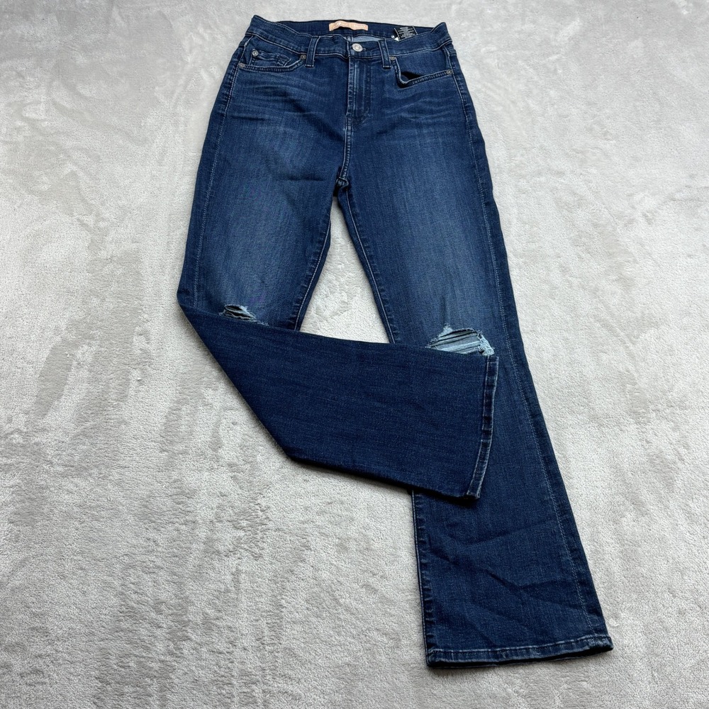 7 For All Mankind Jeans Women 26 Blue b(air) Authentic High Rise Bootcut Flare